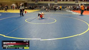 85 lbs Quarterfinal - Kayla Pastika, Owatonna vs Brayden Nielsen, KMS