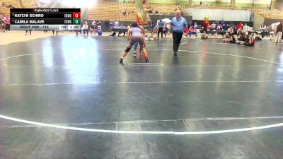 118 lbs Cons. Semi - Kaylyn Schiro, Wildcats Wrestling vs Camila Malave, Seymour Youth Wrestling Club