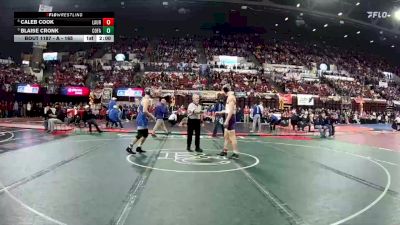 A - 165 lbs Quarterfinal - Blaise Cronk, Columbia Falls vs Caleb Cook, Laurel