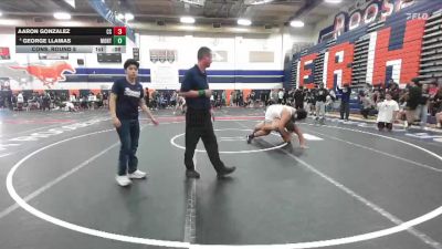 285 lbs Cons. Round 5 - George Llamas, Montclair vs Aaron Gonzalez, Canyon Springs