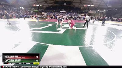 125 lbs Quarterfinal - Matthew Gibson, Reactor Wrestling Club vs Nick Mahugh, Basement Boys Wrestling Club