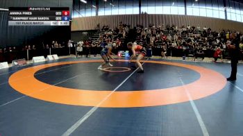 62kg 1st Place Match - Annika Fines, Dinos Wrestling Club vs Tarnpreet Kaur Saroya, GTA Alliance RTC