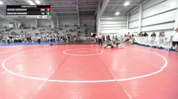 132 lbs Rr Rnd 1 - Jacob Kershaw, TNWC Blue vs Deacon Rhodes, The Fort Hammers Maroon
