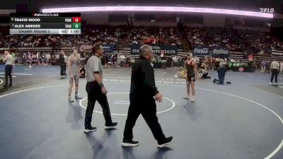 D 1 132 lbs Champ. Round 2 - Alex Amedee, East Ascension vs Travis Wood, Parkway