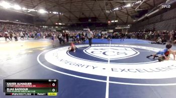 49 lbs Quarterfinal - Xavier Almaguer, Victory Wrestling-Central WA vs Elias Baddour, Team Scorpion Wrestling Club