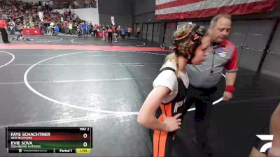 95 lbs Champ. Round 2 - Faye Schachtner, New Richmond vs Evie Sova, Cedarburg Matdogs