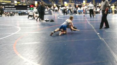 61 lbs Consy 3 - Luka Miller, Oil City vs Lincoln Kuhn, Trinity