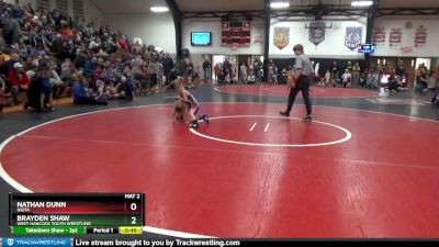 4 lbs Round 2 - Nathan Dunn, Niota vs Brayden Shaw, West Hancock Youth Wrestling