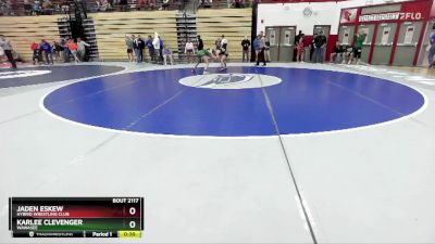 100 lbs Cons. Round 2 - Jaden Eskew, Hybrid Wrestling Club vs Karlee Clevenger, Wawasee