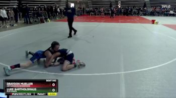 97 lbs Cons. Round 2 - Luke Bartholomaus, Flat Earth vs Draydon Mueller, LSH (LeSueur/Henderson)