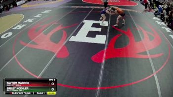 Cons. Round 1 - Taytum Maddox, Falls City Girls vs Briley Koehler, Battle Creek Girls