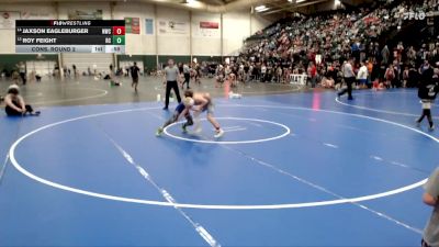 100 lbs Cons. Round 2 - Jaxson Eagleburger, Norton Wrestling Club vs Roy Feight, Republic County