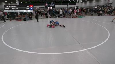 100 lbs Champ. Rd Of 32 - Lottie Durant, NOVA Wrestling Club vs Isabella Cullen, Missouri