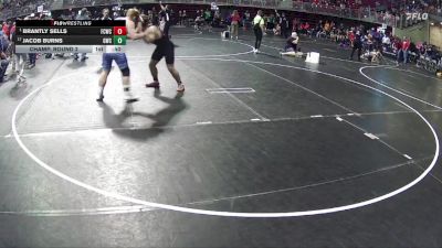 195 lbs Champ. Round 2 - Brantly Sells, Falls City Wrestling Club vs Jacob Burns, Gibbon Wrestling Club