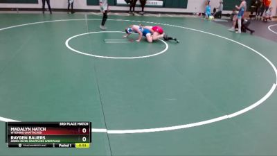 120 lbs 3rd Place Match - Madalyn Hatch, Wyoming Unattached vs Raygen Bauers, Green River Grapplers Wrestling