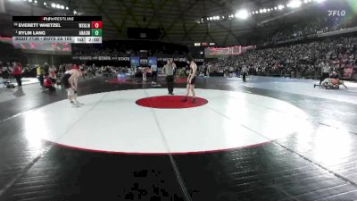 Boys 2A 165 lbs Champ. Round 1 - Rylin Lang, Anacortes vs Everett Whetzel, Washougal