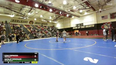 170 lbs Quarterfinal - Leah Espinosa, Adelanto vs Natalie Gonzales, Victor Valley