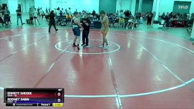 187 lbs Round 1 (8 Team) - Emmett Shedek, Iowa vs Rodney Sabin, Utah