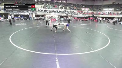 106 lbs Cullen Zellner, Denmark vs Evan Johnson, Gale-Ett.-Tremp/Melrose-Min