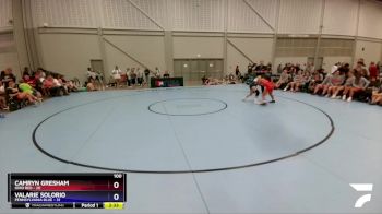 100 lbs Placement Matches (8 Team) - Camryn Gresham, Ohio Red vs Valarie Solorio, Pennsylvania Blue