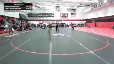 138 lbs 3rd Place Match - Landon Komperda, Chaparral vs Paul Riebschlager, Ralston Valley