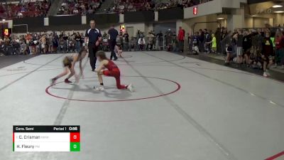 62 lbs Cons. Semi - Carmine Crisman, North Montana Wrestling Club vs Holden Fleury, Project Wrestling