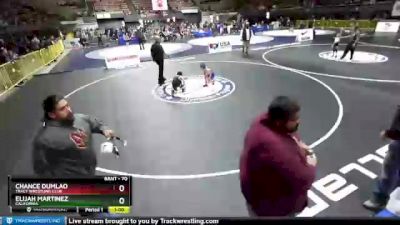 70 lbs Champ. Round 2 - Chance Dumlao, Tracy Wrestling Club vs Elijah Martinez, California