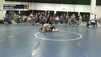 132 lbs Round Of 32 - Moses Mendoza, CA vs Mason Goelz, IN