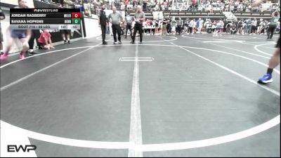 98 lbs Quarterfinal - Jordan Rasberry, Mojo Grappling Academy vs Savana Hopkins, Hennessey Takedown Club