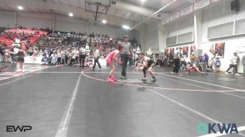 90 lbs Consi Of 8 #2 - Luke Stevens, Beggs Youth Wrestling Program vs Acelynn Hauenstein, Tiger Trained Wrestling