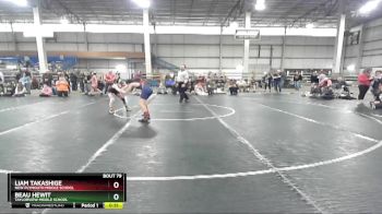 95 lbs Quarterfinal - Liam Takashige, New Plymouth Middle School vs Beau Hewit, Taylorview Middle School