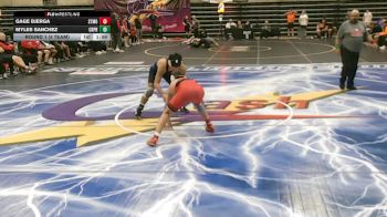 139 lbs Round 1 (4 Team) - Gage Bjerga, Staples-Motley, MN vs Myles Sanchez, Creighton Prep, NE