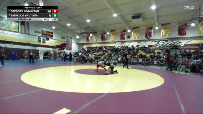 126 lbs Semifinal - Salvador Bautista, Palm Desert vs Gregory Logan Tan, King, Martin Luther
