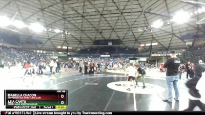 48-50 lbs Quarterfinal - Isabella Chacon, Toppenish USA Wrestling Club vs Leia Cantu, Moses Lake Wrestling Club