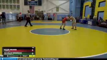 132 lbs Champ. Round 1 - Nicholas Hendricks, William Penn H.S. vs Kyler Weaver, Laurel H S