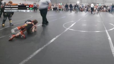 56 lbs Quarterfinals (8 Team) - Roman Meissner, Neighborhood Wrestling vs Tristan Lambert, Mitten Mayhem