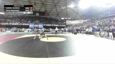 Boys 4A 120 lbs Champ. Round 2 - Cruz Hernandez, Moses Lake vs Samuel Valencia, Sunnyside