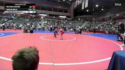 64 lbs 1st Place Match - Peyton Hooten, Lonoke Youth Wrestling vs Adalie Mills, Pottsville Apache Youth Wrestling