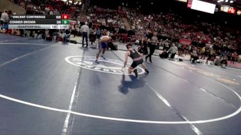 5A 132 lbs Quarterfinal - Vincent Contreras, Nampa vs Conner Brown, Sandpoint
