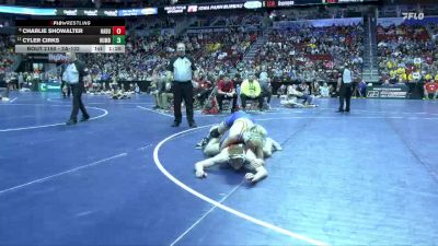 2A-132 lbs Champ. Round 2 - Cyler Cirks, Humboldt vs Charlie Showalter, Hampton-Dumont-CAL