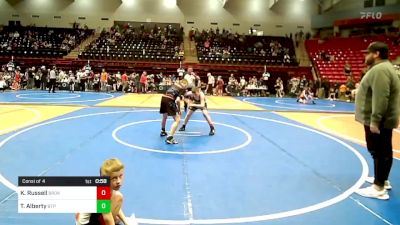 120 lbs Consi Of 4 - Krew Russell, Broken Arrow Wrestling Club vs Tucker Alberty, Tulsa Blue T Panthers