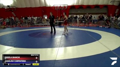 112 lbs 1st Place Match - Angela Bianchi, WI vs Angelina Carpintero, IL