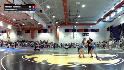 115-124 lbs Round 1 - Addison Hopewell, South Augusta Wrestling vs Dannah Meza, Legend Wrestling Club