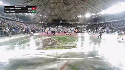 Boys 3A 126 lbs Champ. Round 2 - Calister Crosby, University vs Ian Lorio, Everett