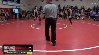 140 lbs Cons. Round 5 - Jorja Johnson, Waukon vs Irelan Brown, Center Point-Urbana