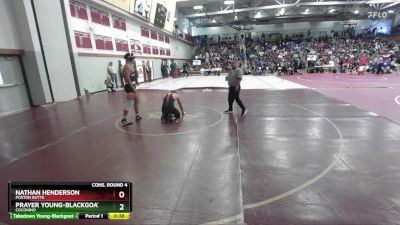 215 lbs Cons. Round 4 - Prayer Young-Blackgoat, Coconino vs Nathan Henderson, Poston Butte