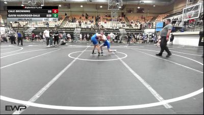126 lbs 3rd Place - Cale Browning, Unattached vs Gavin Harkrider-Dale, Midwest City Bombers Youth Wrestling Club