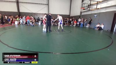 165 lbs Champ. Round 1 - Gage Stutesman, Wynooche Valley Wrestling Academy vs Cody Galpin, Mat Rats Rebooted