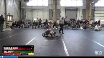 100 lbs Round 4 (6 Team) - Gabriel English, Warhawks Black vs Ben Owens, Diamond Fish