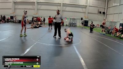 115 lbs Finals (2 Team) - Logan Patrick, Xtreme Team vs Madden Goodman, FORGE